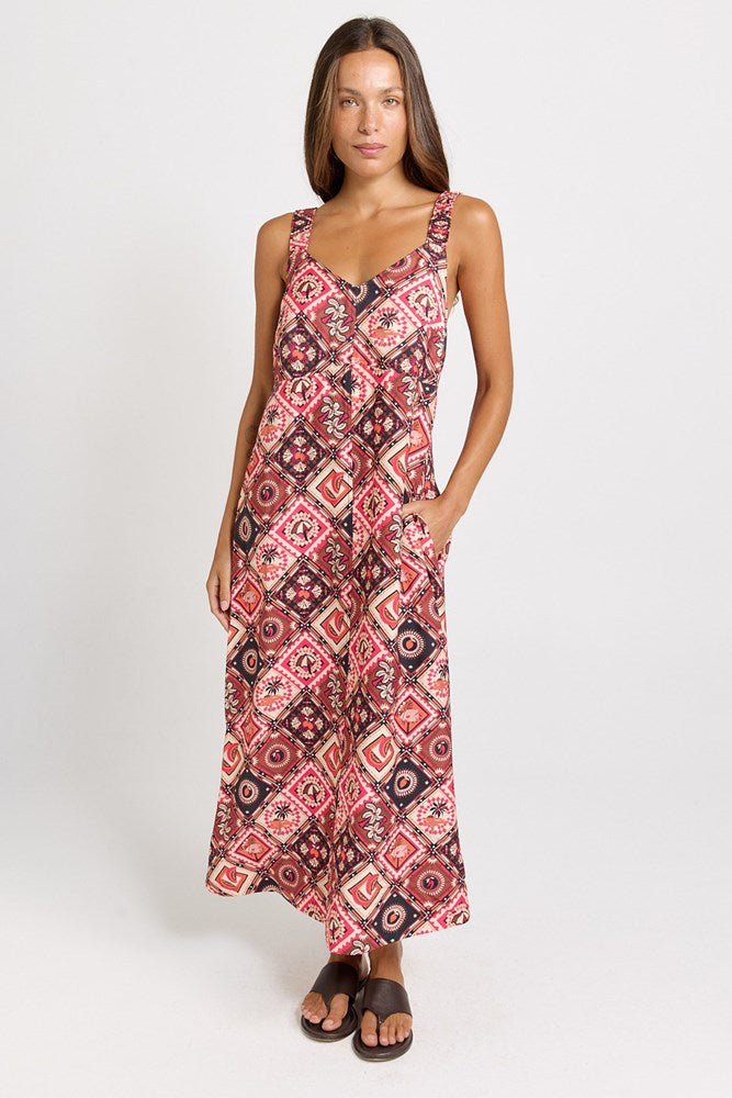 Betty Basics Sunset Tiered Maxi Dress (Coco Print)