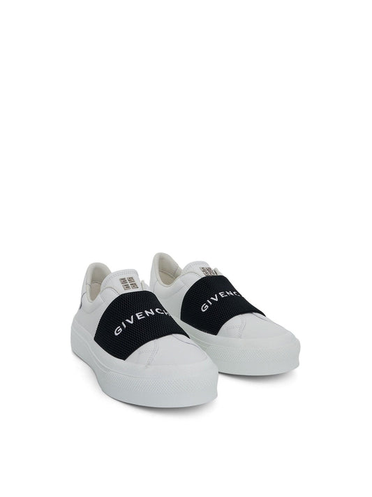 GIVENCHY City Court Elastic Band Sneakers (White)