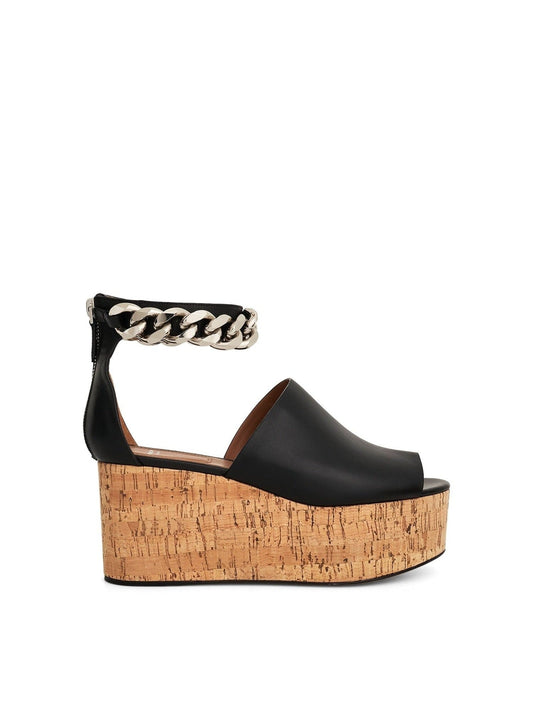 Image of Boots. Productname: GIVENCHY Chain Wedge Sand in Black colour by brand - GIVENCHY