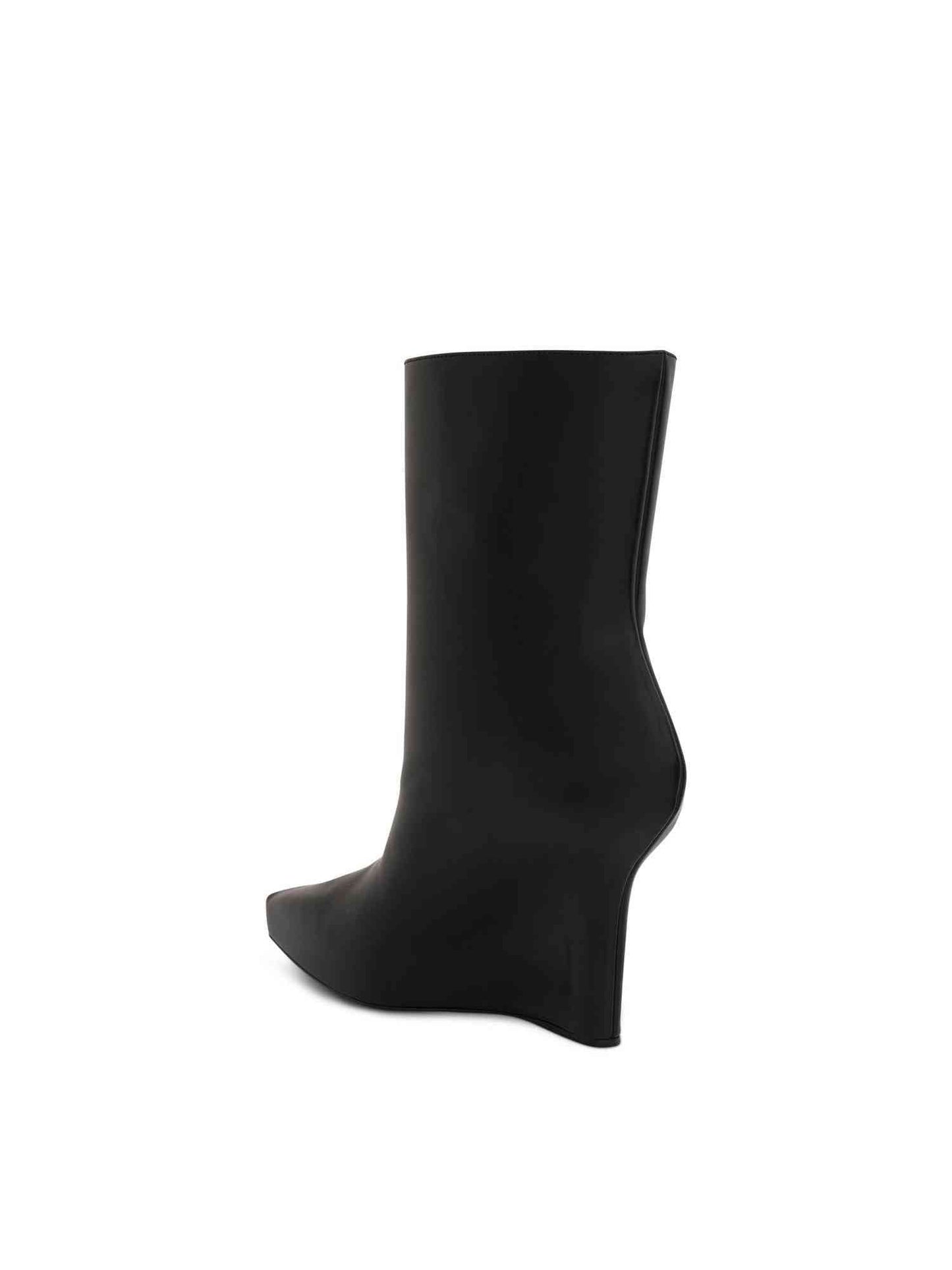 GIVENCHY G Lock Wedge Low Box Leather Boots (Black)
