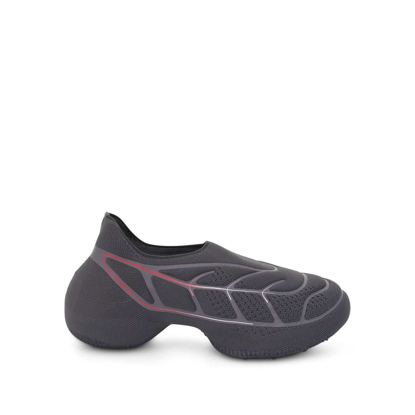 Image of Sneakers. Product name - TK 360 Plus Sneaker in Grey/Red colour by brand - GIVENCHY