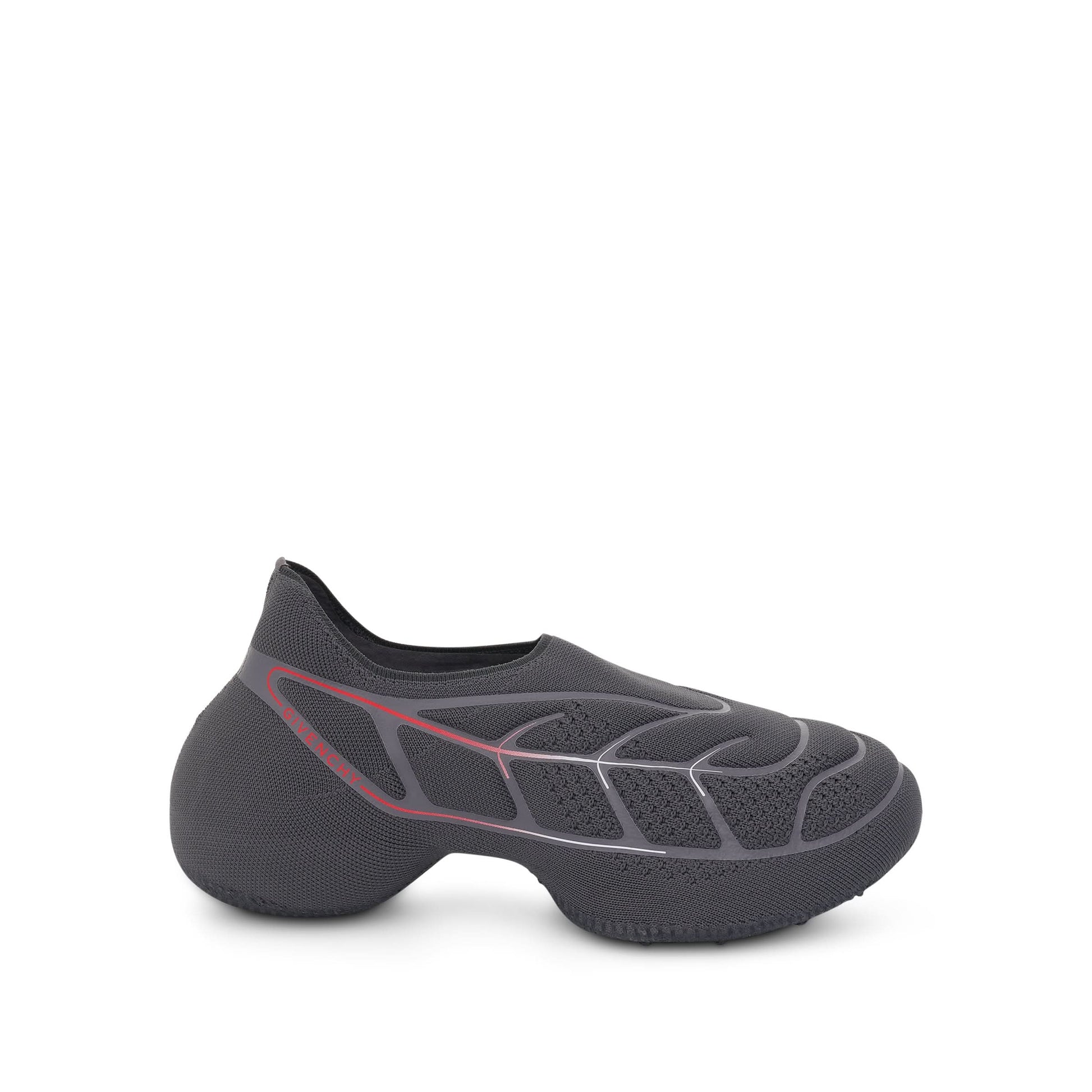 Image of Sneakers. Product name - TK 360 Plus Sneaker in Grey/Red colour by brand - GIVENCHY