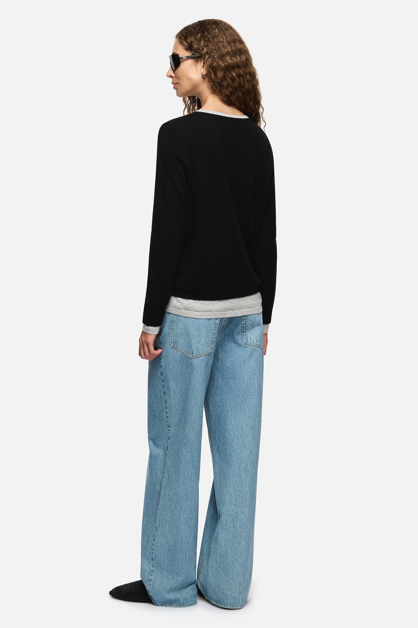 Blanca Studio Amber Layered Sweater (Black)