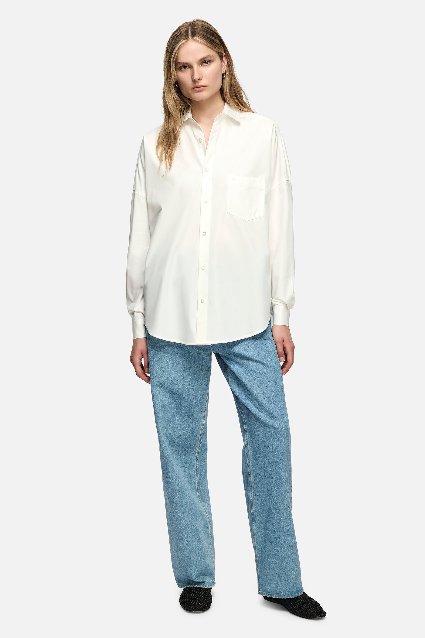 Image of Shirts. Product name - Jeanne Shirt White in White colour by brand - Blanca Studio