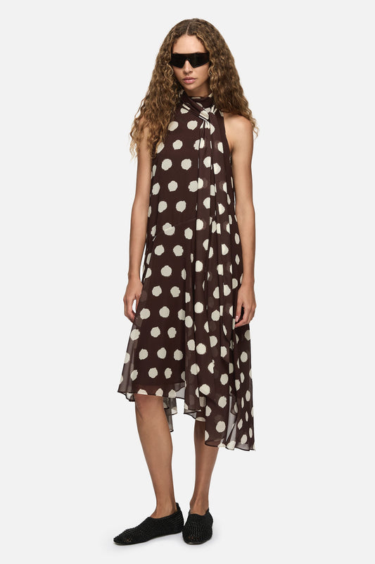 Image of Dresses. Product name - Linnea Dress Brown in Brown colour by brand - Blanca Studio