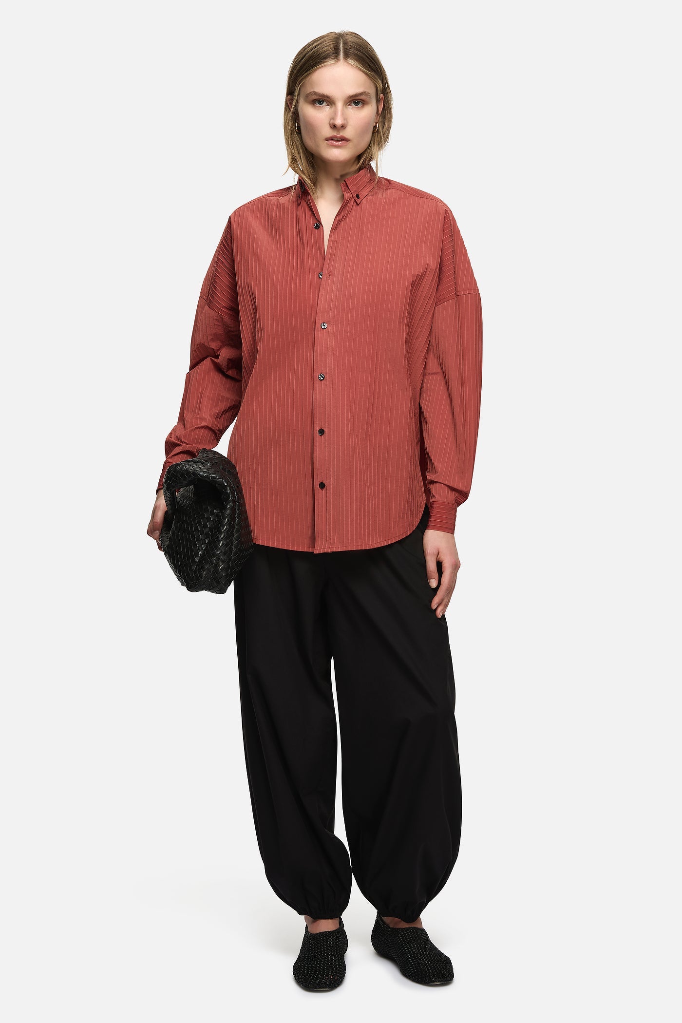 Image of Shirts. Product name - Mercia Shirt Red in Red colour by brand - Blanca Studio