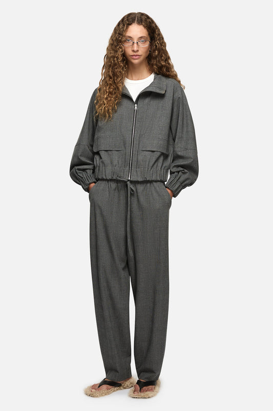 Image of Jackets. Product name - Sid Jacket Charcoal in Charcoal colour by brand - Blanca Studio
