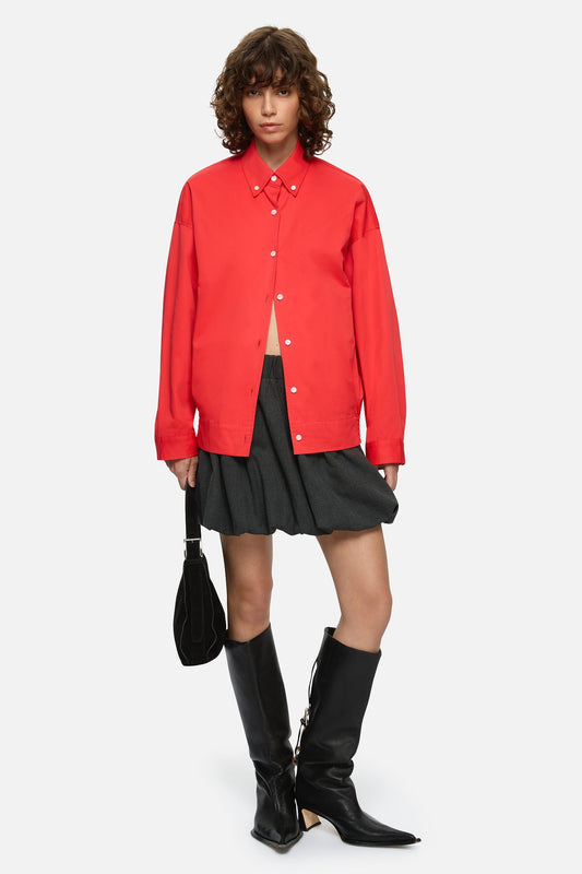 Image of Shirts. Product name - Davide Shirt Red in Red colour by brand - Blanca Studio