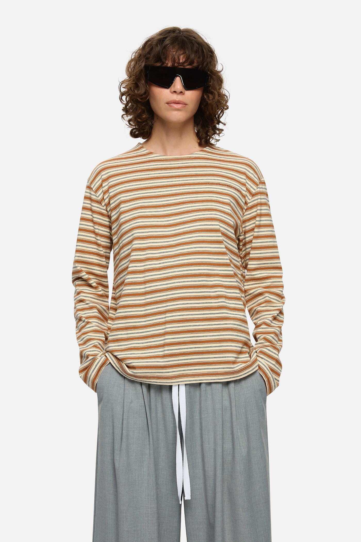 Image of T-Shirts. Product name - River Tee Cream in Cream colour by brand - Blanca Studio