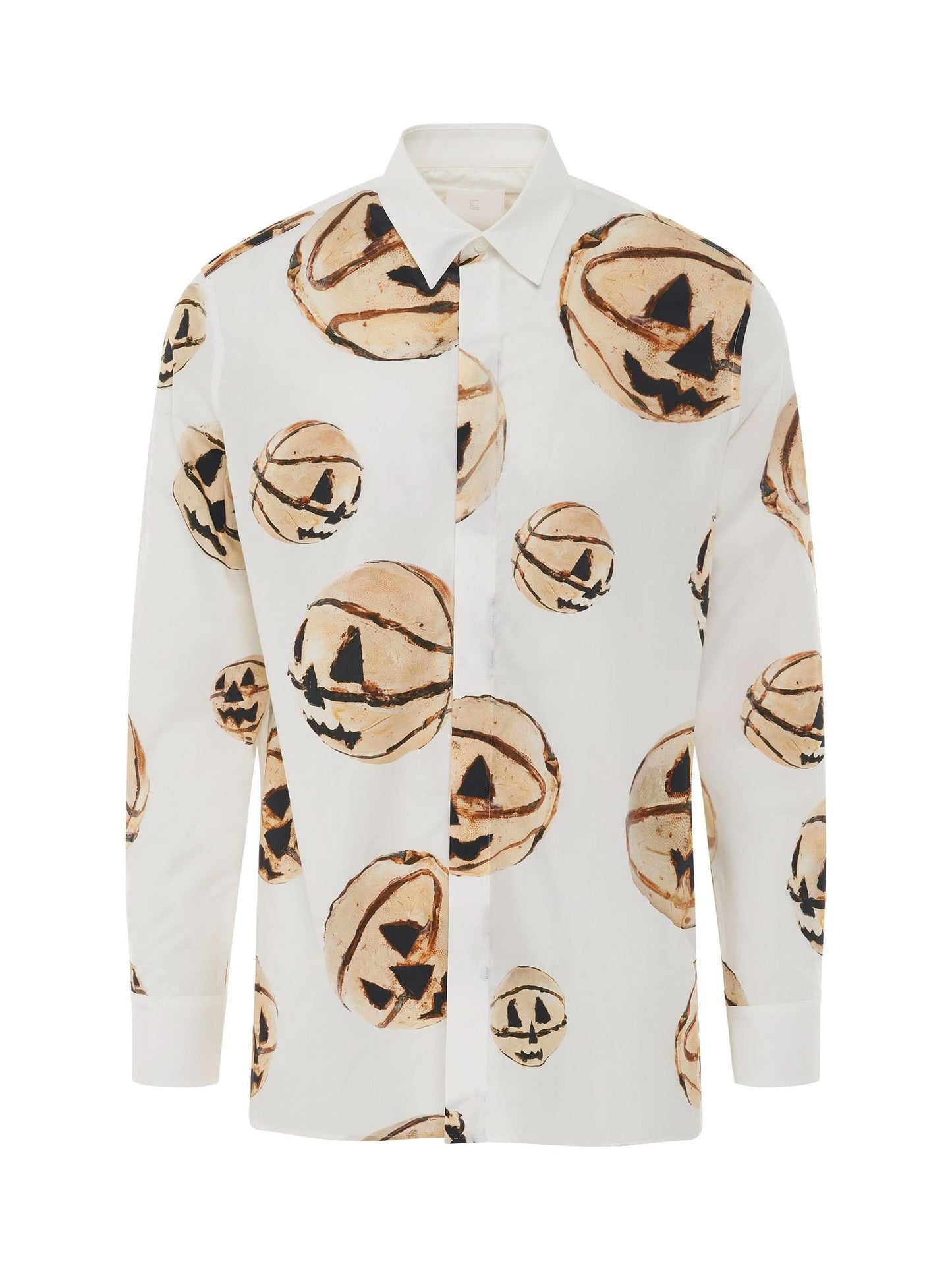 Image of a model wearing Tops. Productname: GIVENCHY Boxy Fit Print Shirt in WHITE colour by brand - GIVENCHY