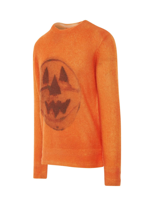 GIVENCHY Mixmat Crewneck Print Sweater (Orange)