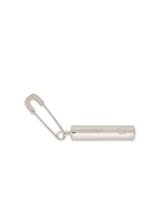 Image of Earrings. Productname: AMBUSH Earring with Battery Charm in SILVER colour by brand - AMBUSH