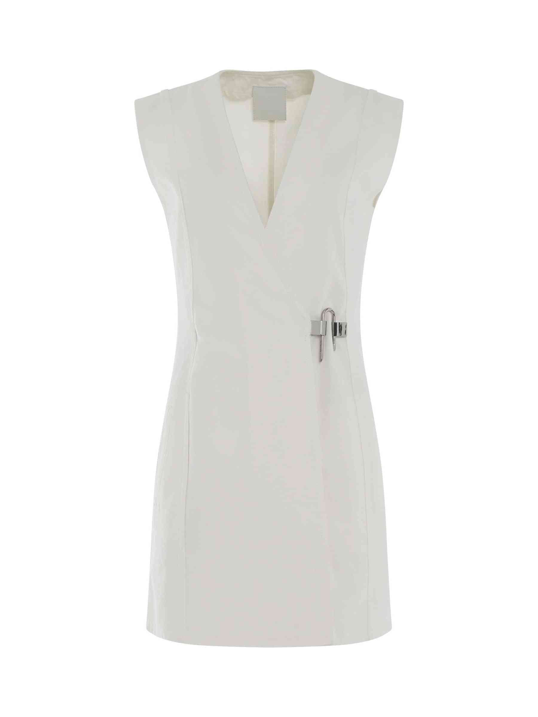 Image of Dresses. Productname: GIVENCHY Padlock Denim Dress in WHITE colour by brand - GIVENCHY