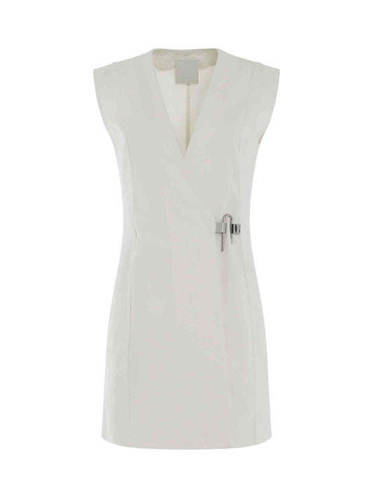 Image of Dresses. Productname: GIVENCHY Padlock Denim Dress in WHITE colour by brand - GIVENCHY