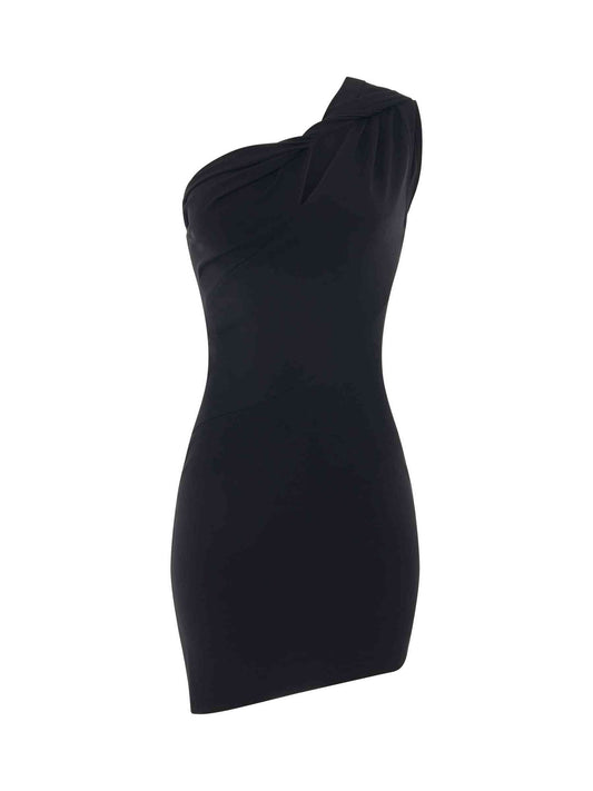 Image of Dresses. Productname: GIVENCHY Asymmetrical Mini Dress in BLACK colour by brand - GIVENCHY