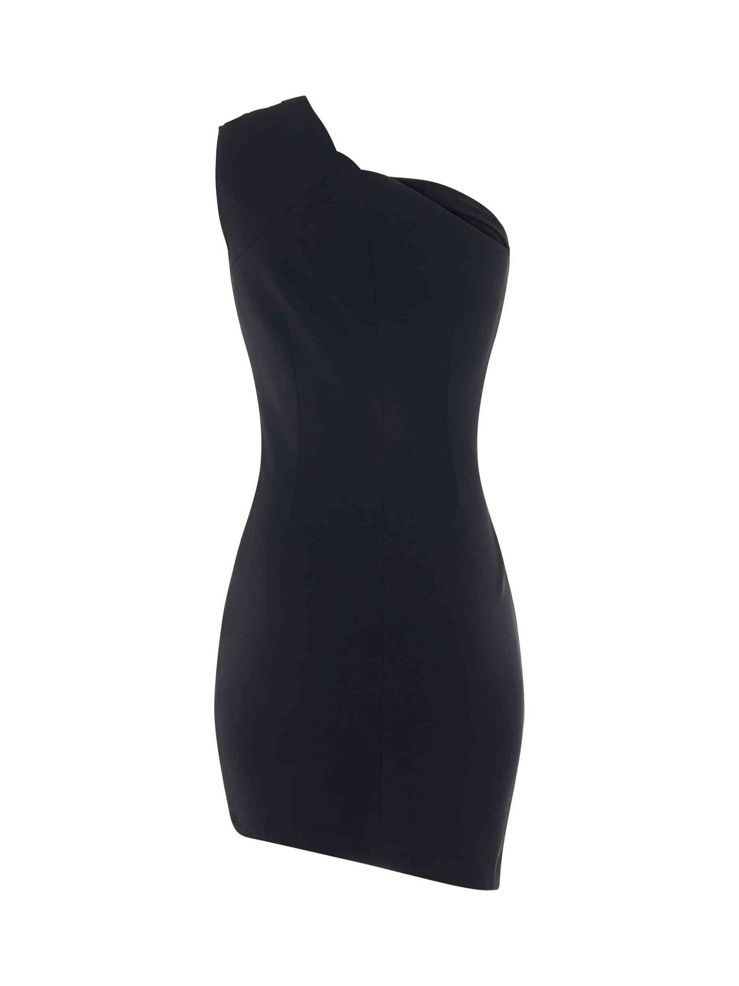 GIVENCHY Asymmetrical Mini Dress (Black)