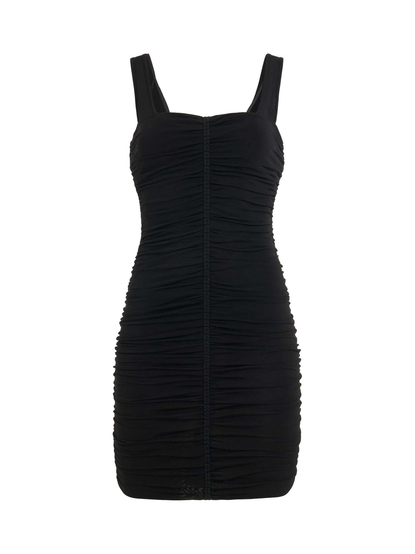 Image of a model wearing Dress. Productname: GIVENCHY Shiny Crepe Jersey Midi Dress in Black colour by brand - GIVENCHY