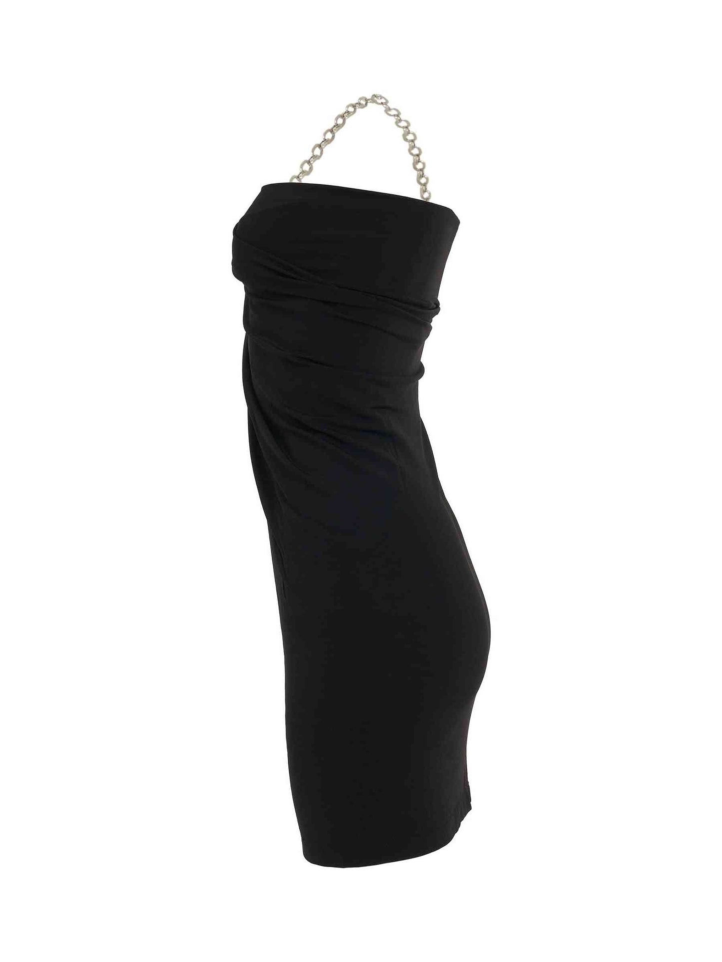 GIVENCHY Shiny Crepe Jersey Mini Dress (Black)