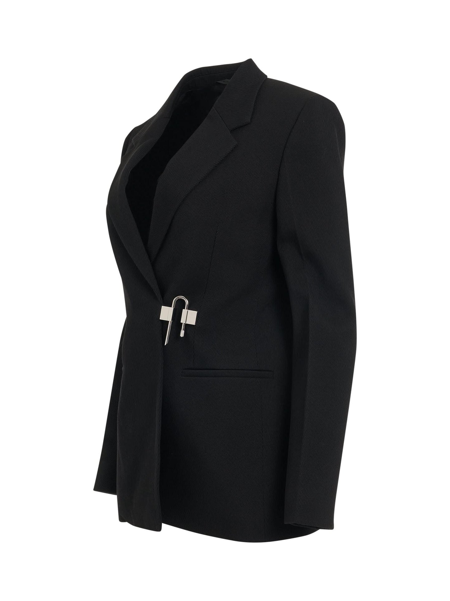 GIVENCHY Starchy Wool Tricotine Jacket (Black)