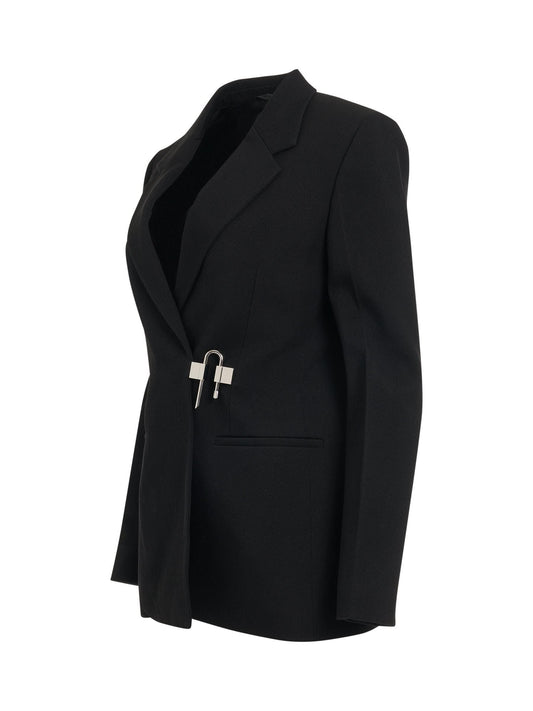 GIVENCHY Starchy Wool Tricotine Jacket (Black)