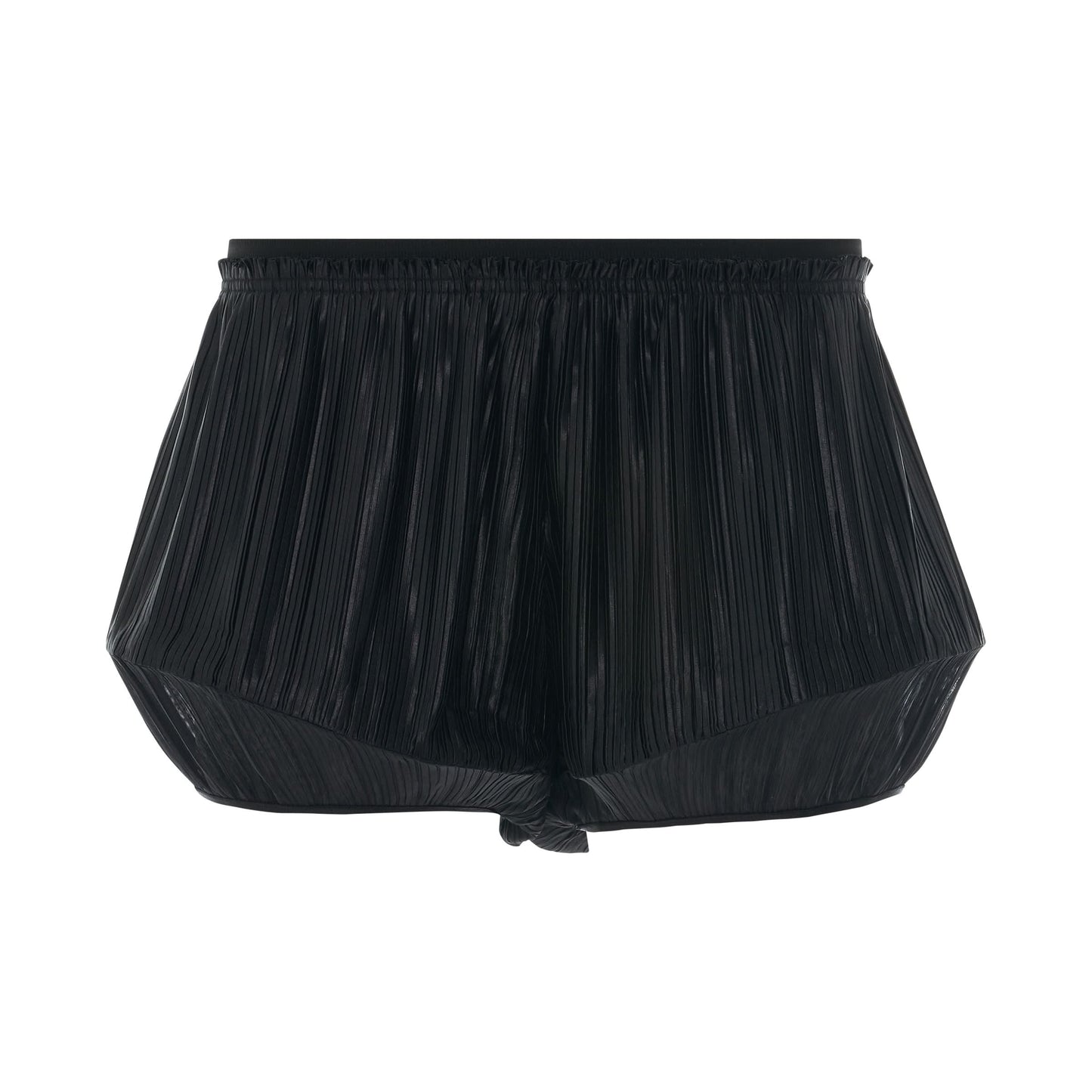 Image of a model wearing Shorts. Productname: Pleated Structured Shorts in Black colour by brand - GIVENCHY
