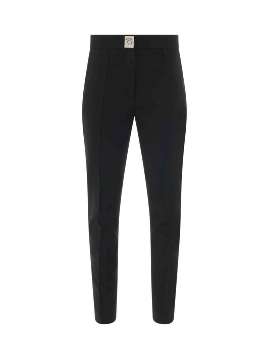 Image of a model wearing Pants. Productname: GIVENCHY Pants with 4G Buckle in Black colour by brand - GIVENCHY