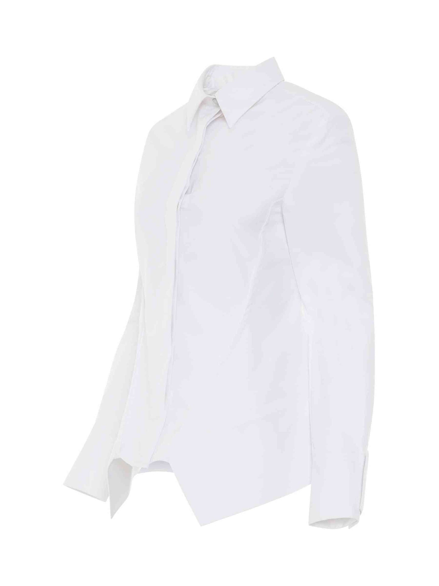 GIVENCHY Peplum Long Sleeve Shirt (White)