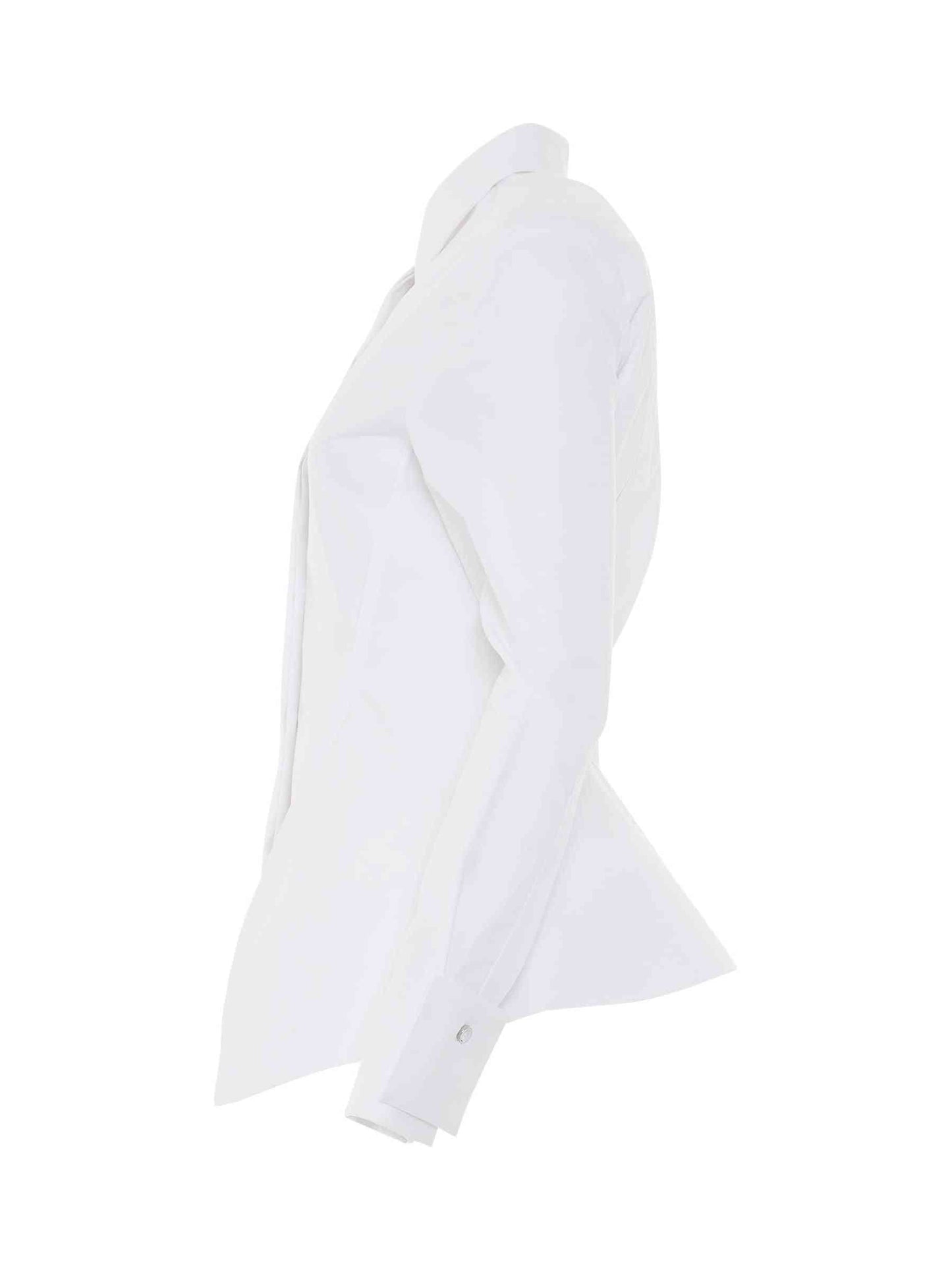 GIVENCHY Peplum Long Sleeve Shirt (White)