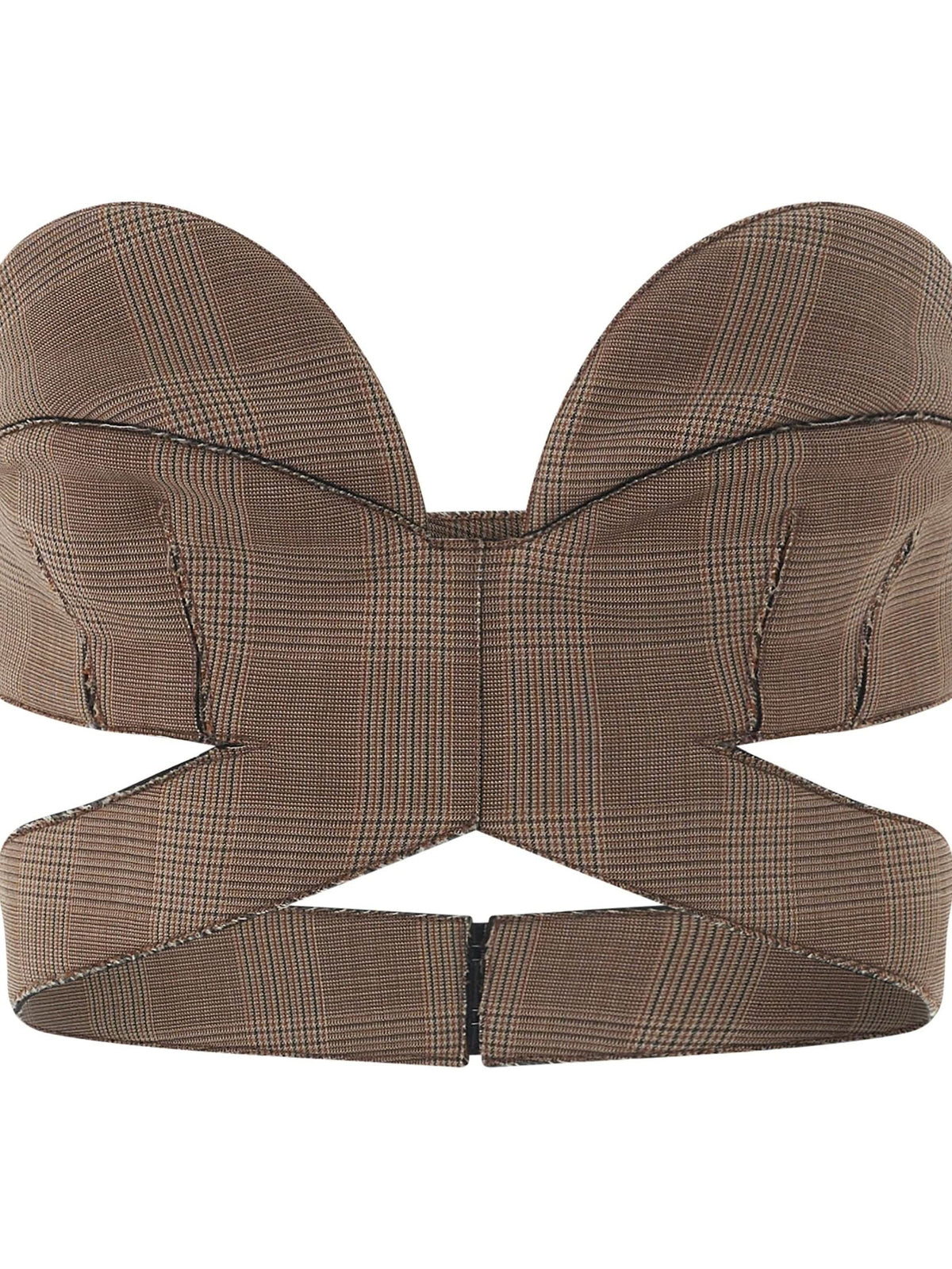 Image of a model wearing Tops. Product name - Crossbra in Brown colour by brand - GIVENCHY