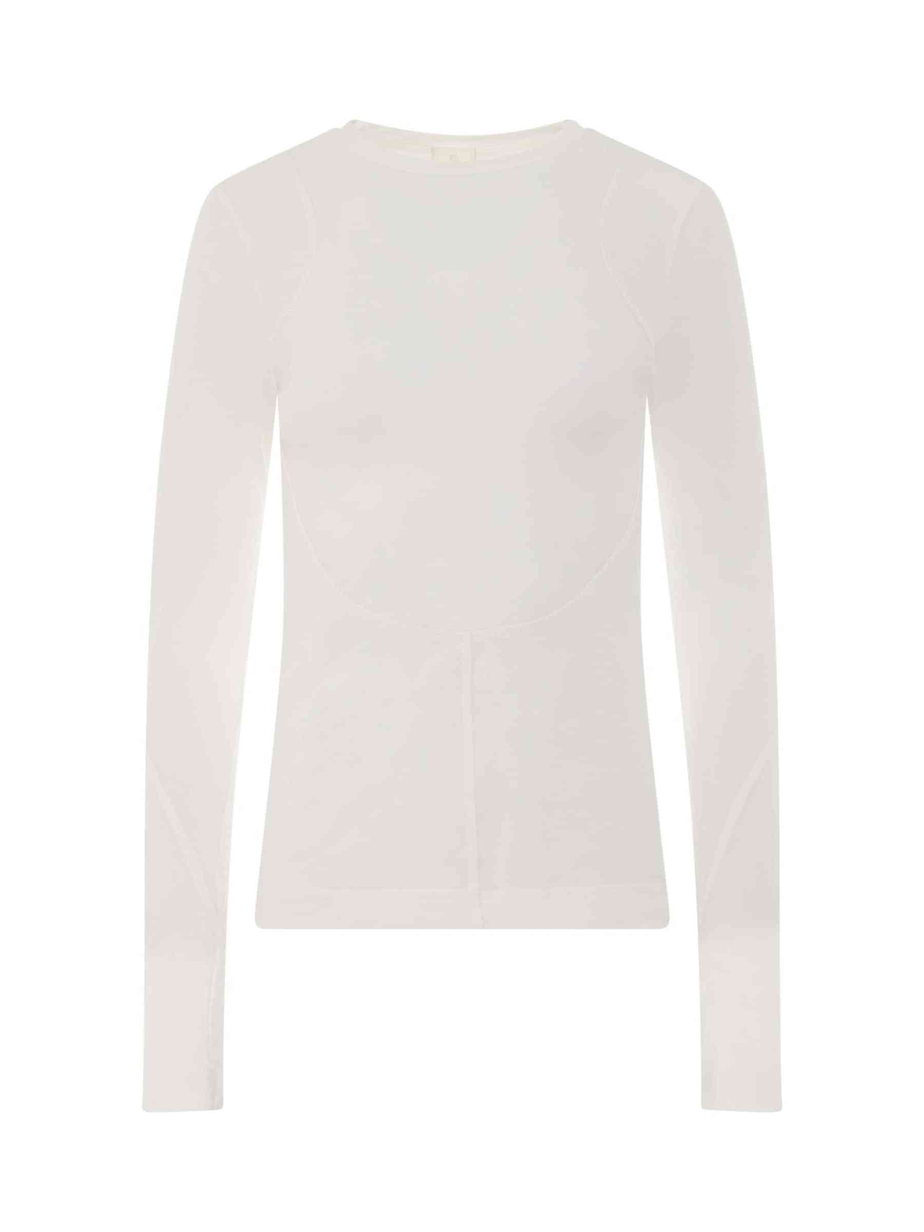 Image of a model wearing Tops. Productname: GIVENCHY Structured Panel Top in White colour by brand - GIVENCHY