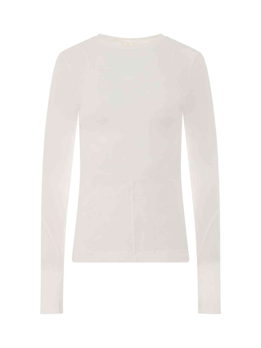 Image of a model wearing Tops. Productname: GIVENCHY Structured Panel Top in White colour by brand - GIVENCHY
