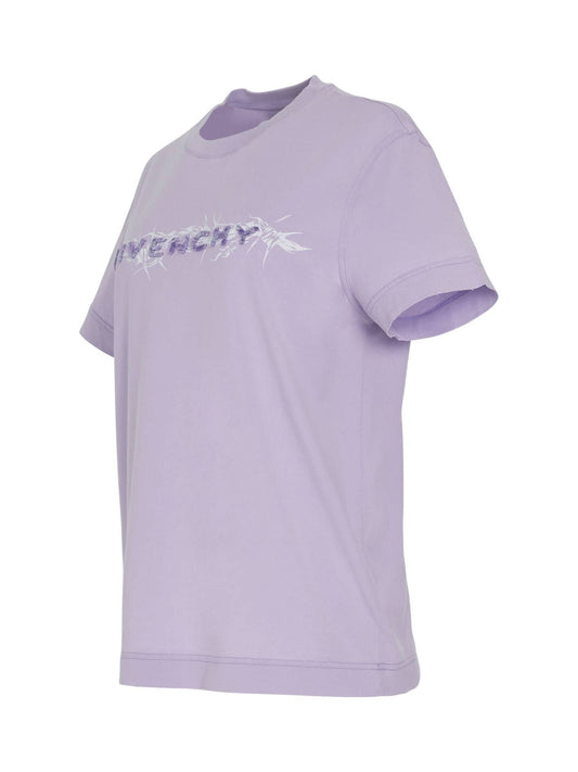 GIVENCHY Logo Barbed Wire T-Shirt (Purple)