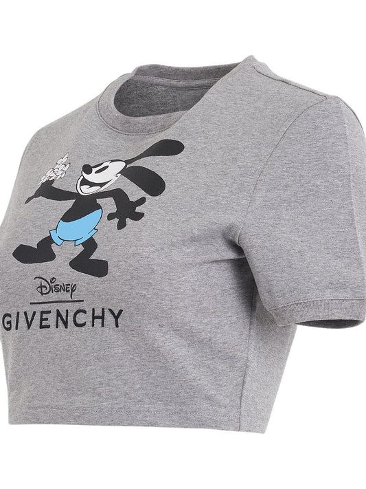 GIVENCHY Disney Oswald Flowers T-Shirt (Light Grey Melange)