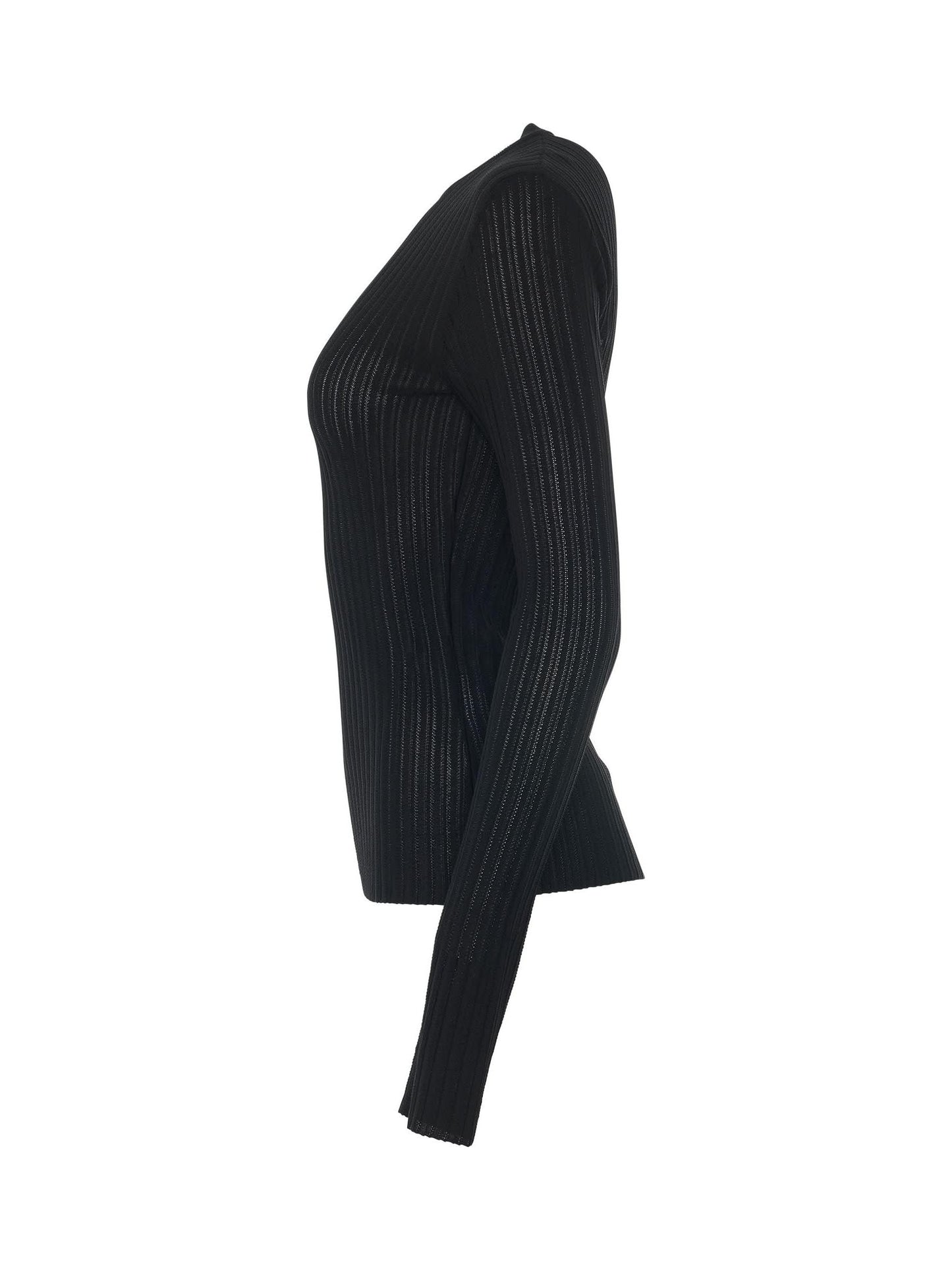 GIVENCHY Ribbed Crewneck Sweater (Black)