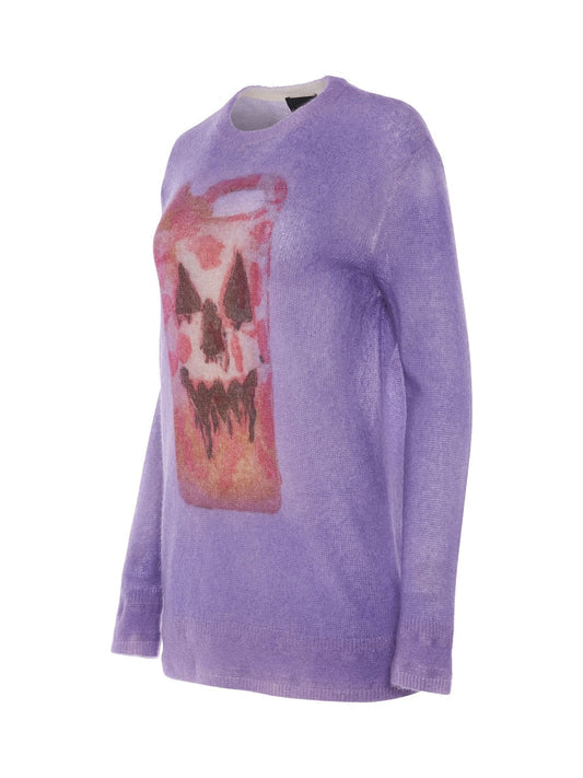 GIVENCHY Mixmat Crew Neck Print Sweater (Mauve)