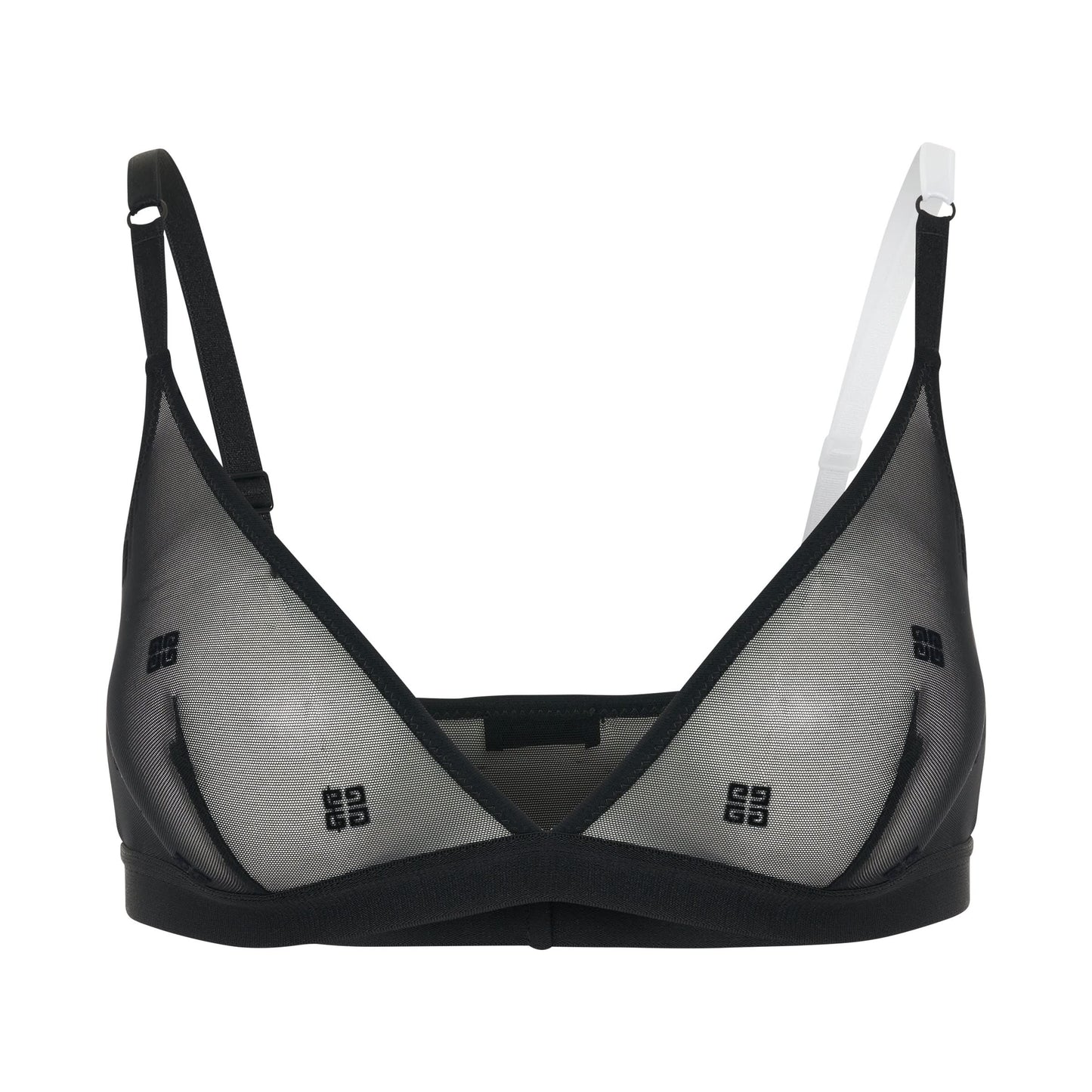 Image of Lingerie. Productname: GIVENCHY 4G Transparent Tulle Bra in BLACK colour by brand - GIVENCHY
