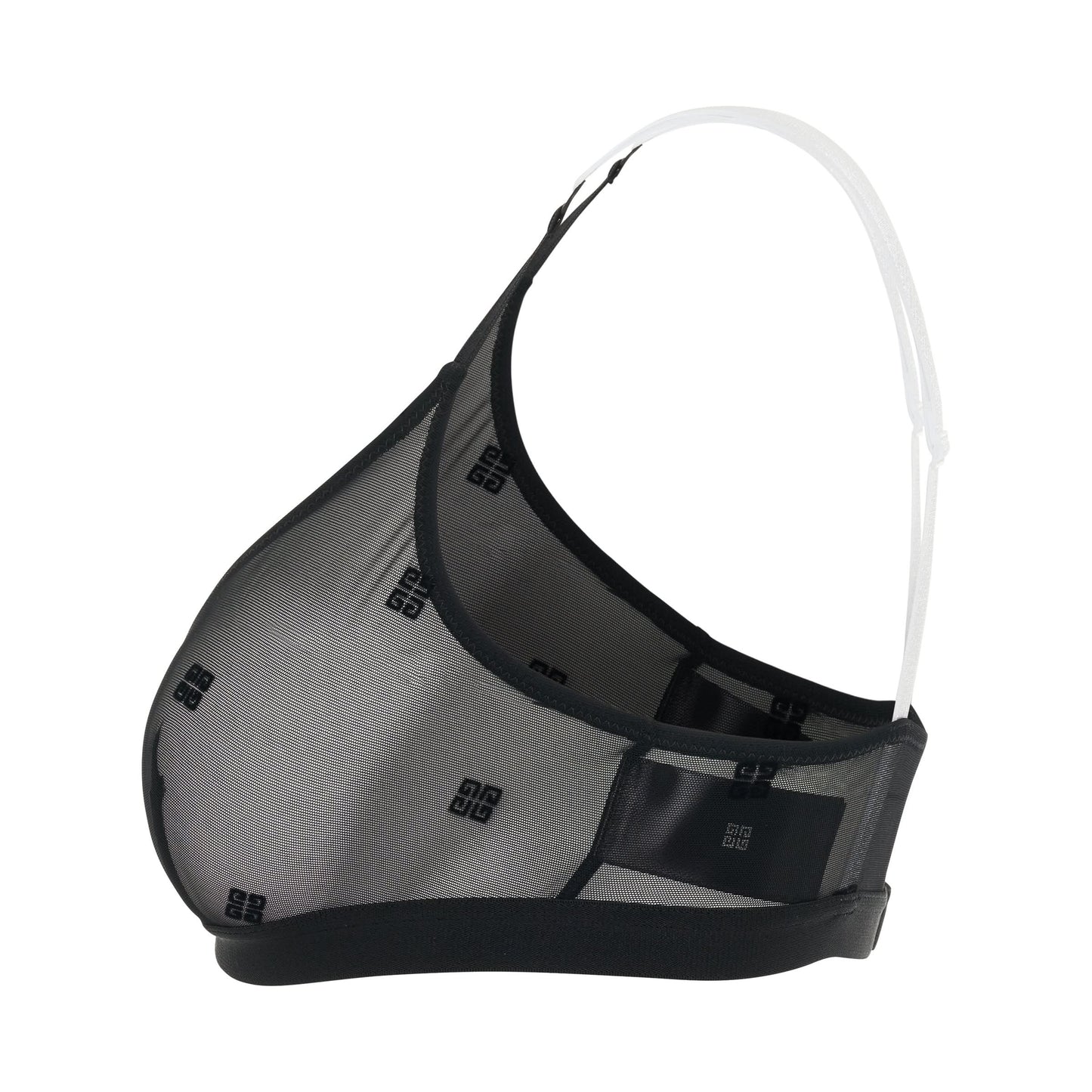 GIVENCHY 4G Transparent Tulle Bra (Black)