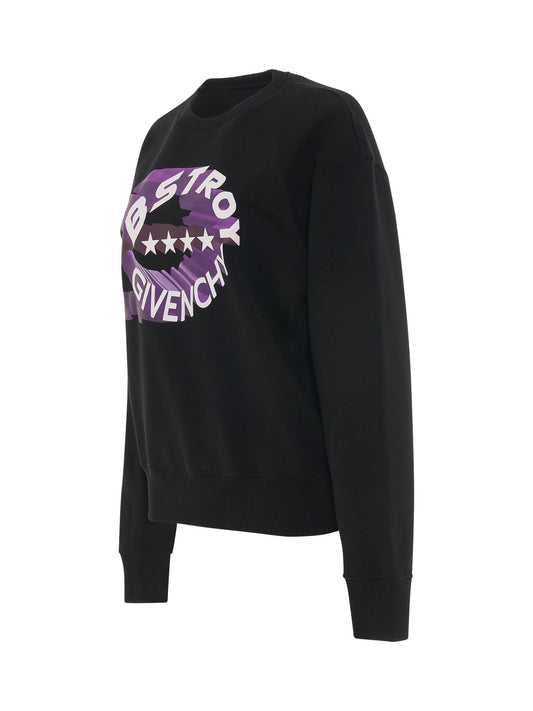 GIVENCHY BSTROY Circle Logo Sweatshirt (Black)