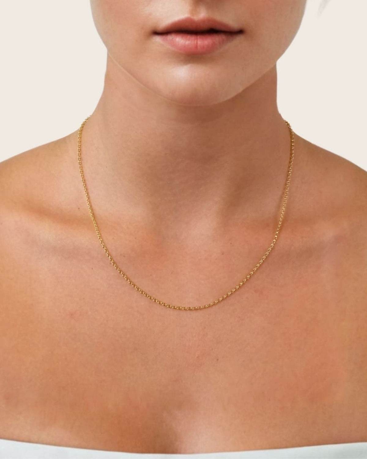 LAVANA Baby Belcher Gold Chain Necklace