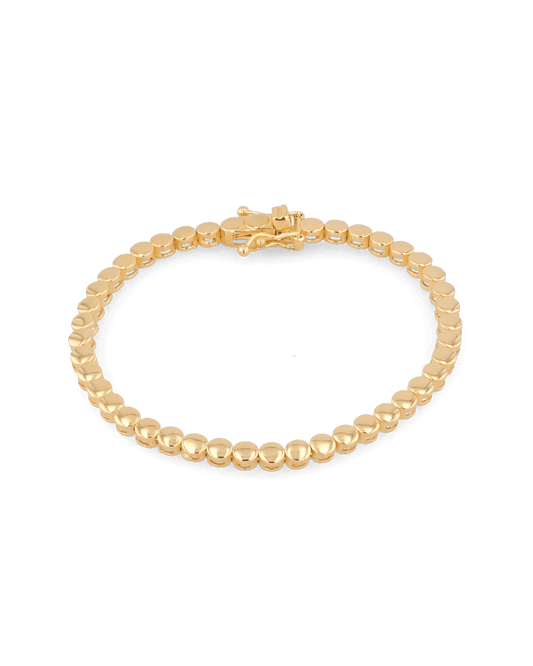Image of Bracelets. Product name - Bailey Gold Beaded Bracelet in colour by brand - LAVANA