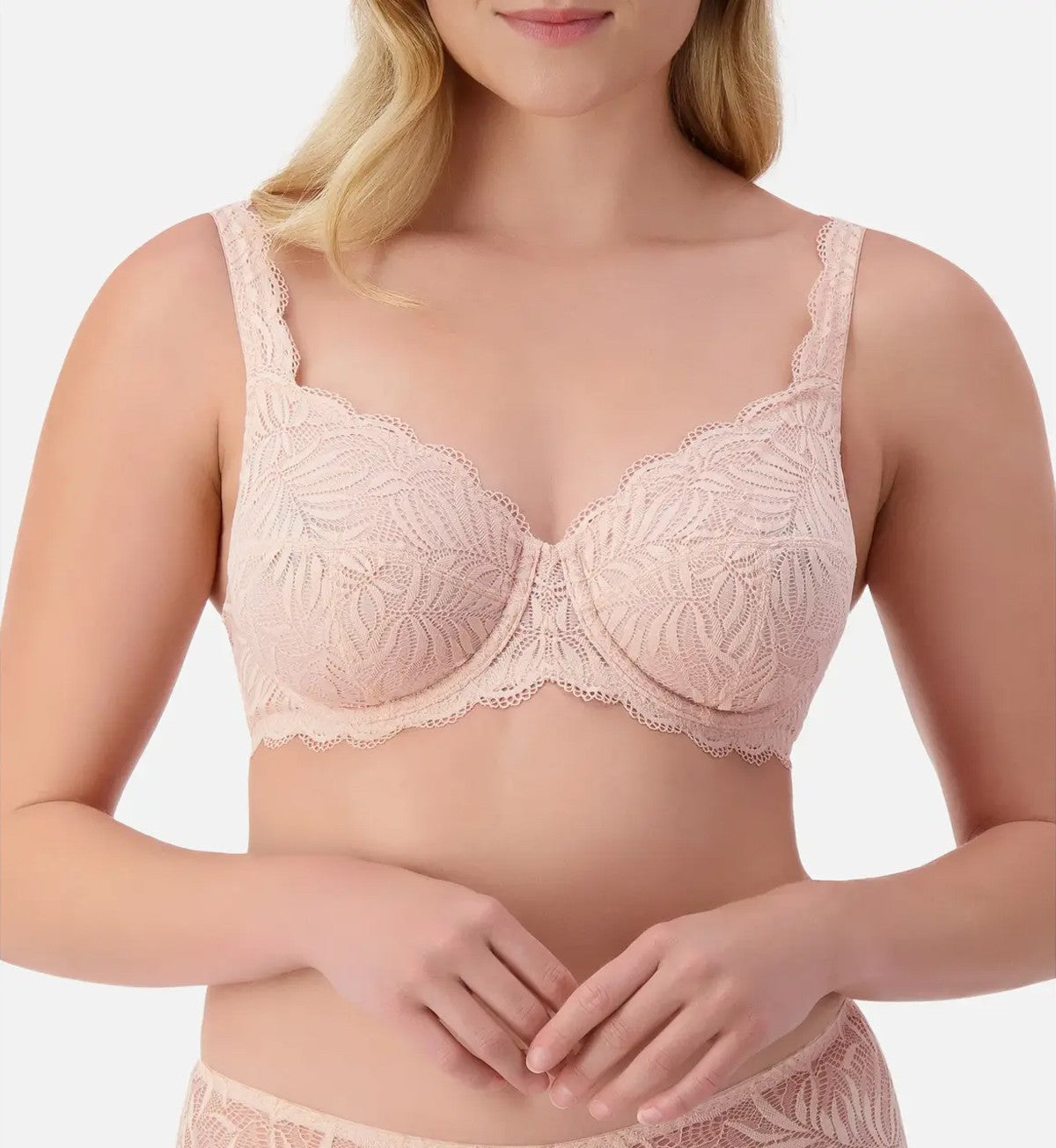 Image of Bras. Productname: Triumph Essential Lace Balconette Bra in Nude Pink colour by brand - Triumph