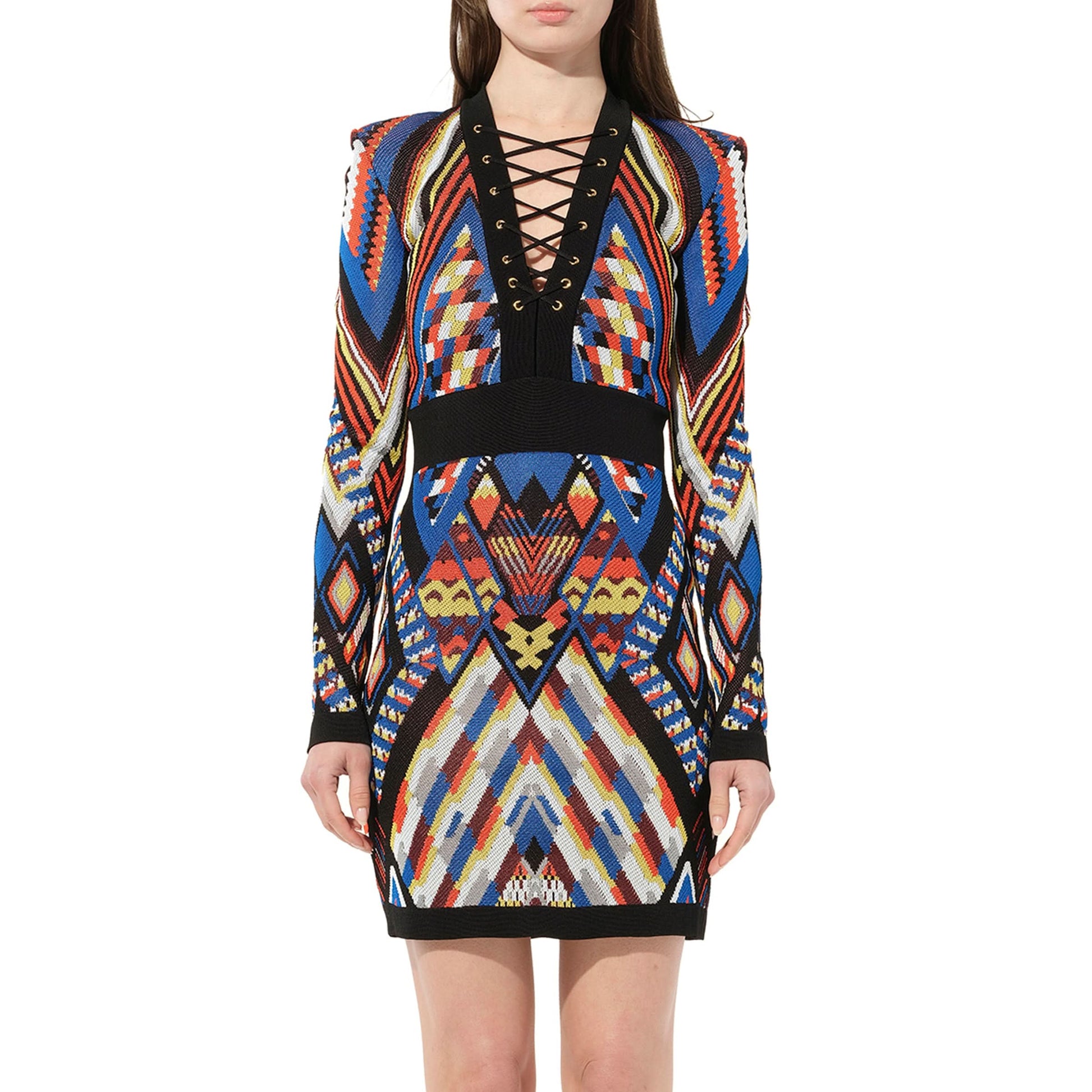 Image of a model wearing Dress. Productname: BALMAIN Knit Dress in Organza colour by brand - BALMAIN