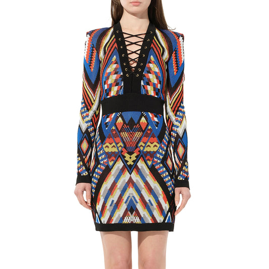 Image of a model wearing Dress. Productname: BALMAIN Knit Dress in Organza colour by brand - BALMAIN
