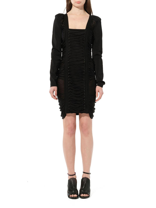 BALMAIN Maille Knit Const Dress (Black)