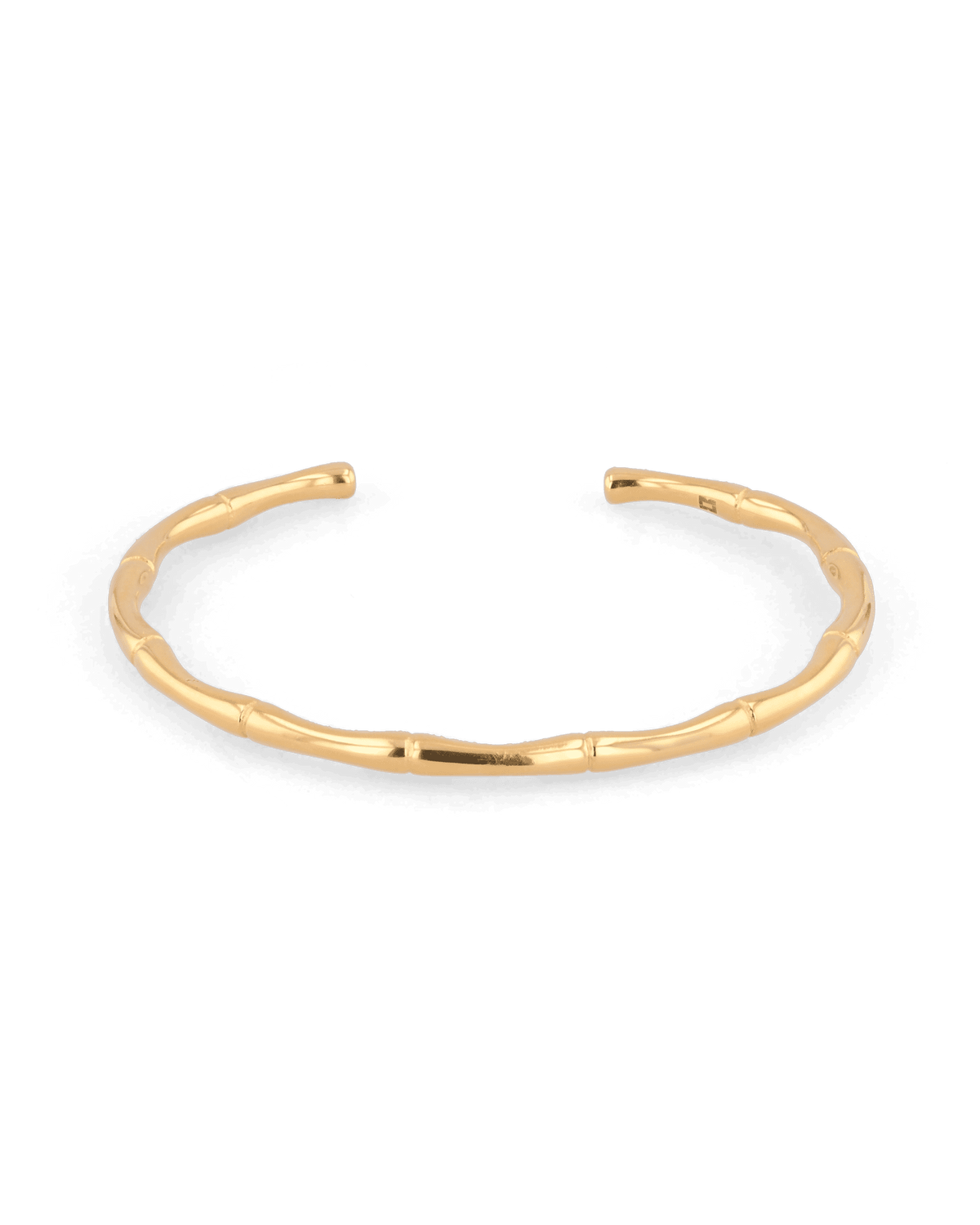 Image of Bracelets. Product name - Bamboo Gold Cuff Bracelet in colour by brand - LAVANA