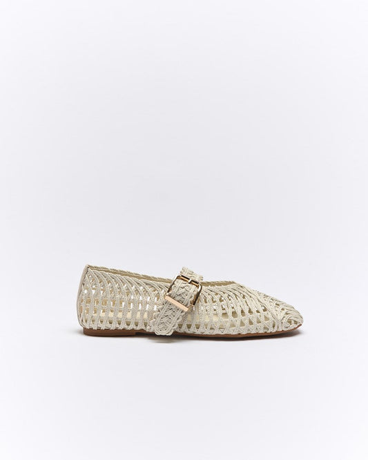 Image of Shoes. Productname: Walnut Melbourne Banks Ballet in White colour by brand - Walnut Melbourne