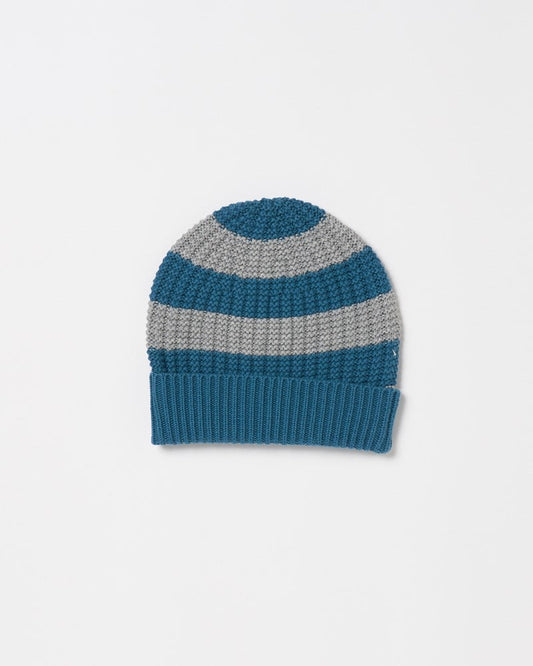 Image of Hats. Product name - Banks Beanie in Denim Stripe colour by brand - Walnut Melbourne