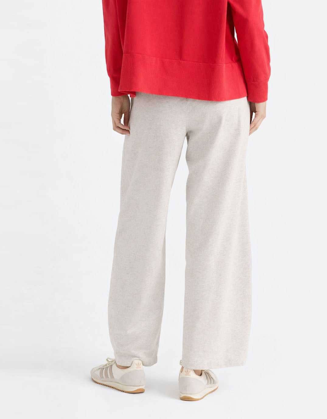 Betty Basics Barrel Leg Sweatpant (Grey Marle)