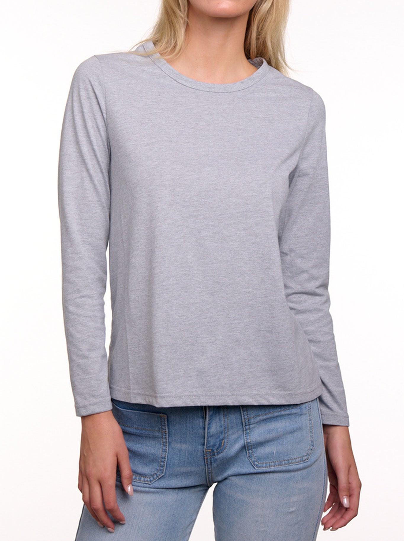 BASIC 123 LONG SLEEVE CREW NECK (Grey)