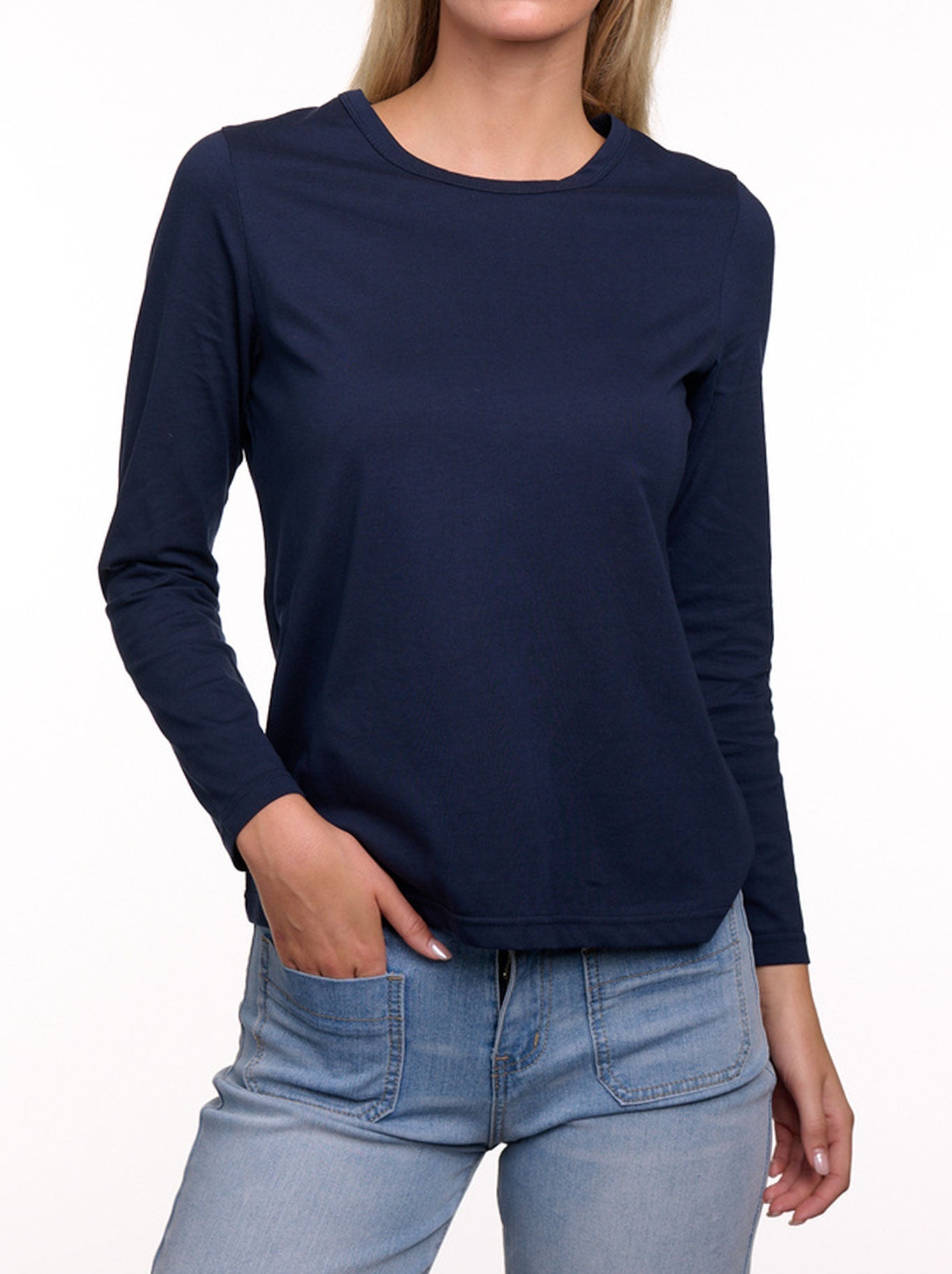 BASIC 123 LONG SLEEVE CREW NECK (Grey)